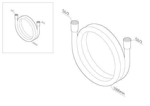 Шланг для душа Am.Pm F0415122 черный - фото 3