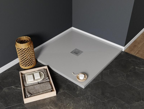 Душевой поддон Aquanet Pleasure 00258875 100х100 искусственный камень серый без каркаса - фото 5