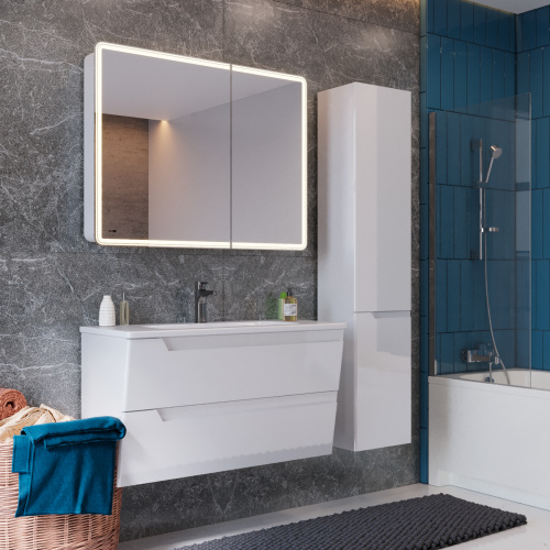 Шкаф-пенал LeMark Miano LM06M35P 35х28х170 напольный/подвесной цвет белый - фото 5