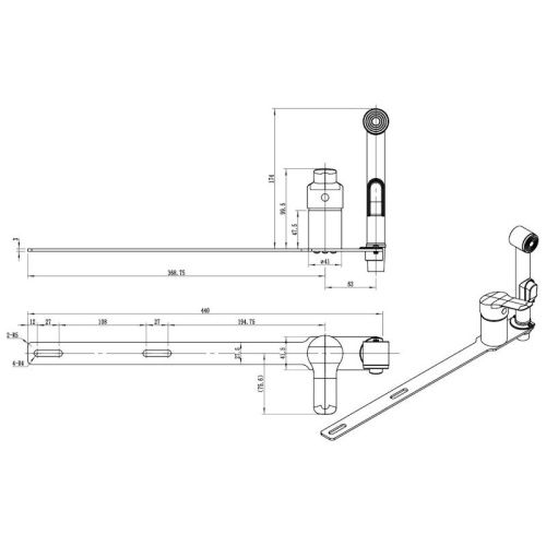 Гигиенический душ со смесителем Voda Wave WA10 хром - фото 3