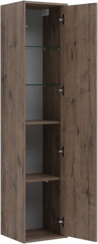 Шкаф-пенал Aquanet Lino Flat 00295038 35х33х160 подвесной цвет темное дерево - фото 5