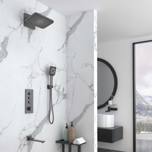 Душевая система Vincea VSFW-433TI4GM встраиваемая в стену с термостатом