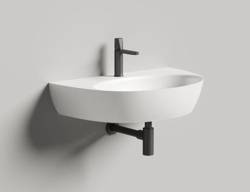 Раковина из искусственного камня S-Stone Salini ALDA 140323M 70х50 накладная цвет белый 1 отверстие под смеситель - фото 4