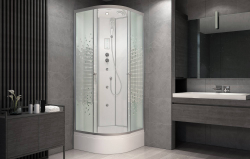Душевая кабина AvaCan L790GM+EL 90х90 четверть круга с крышей ориентация универсальная - фото 2