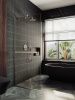 Душевая перегородка Maybah Glass MGD-715-5у 120х195 стекло тонированное профиль хром
