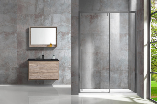 Душевая дверь Vincea Lugano VDS-1L130CLGM-1 130х195 стекло прозрачное профиль вороненая сталь - фото 2