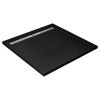 Душевой поддон из искусственного камня Cezares TRAY-AS-A-100-30-NERO 100х100 черный без ножек