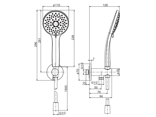 Душевая лейка Fima Carlo Frattini F2298CR - фото 2