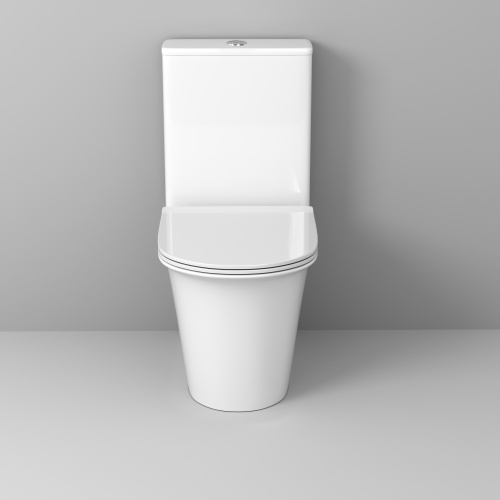 Унитаз напольный с бачком Grossman Galaxy GR-4469S белый глянцевый с сиденьем безободковый каскадный смыв - фото 3