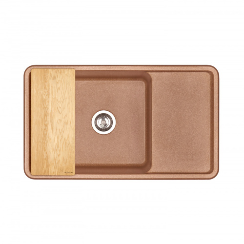 Кухонная мойка Aquaton Беллис 1A724832BS270 87х51 цвет коричневый - фото 5