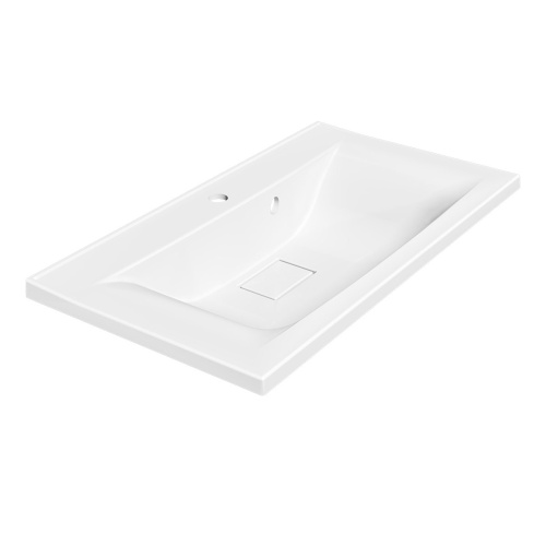 Раковина из искусственного камня Vincea VCB-3M900W 90х45 встраиваемая цвет белый 1 отверстие под смеситель