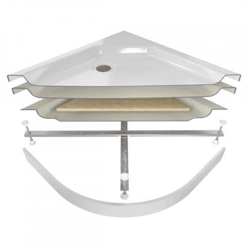 Душевой поддон Тритон Щ0000038720 80х80 акрил белый с каркасом - фото 3